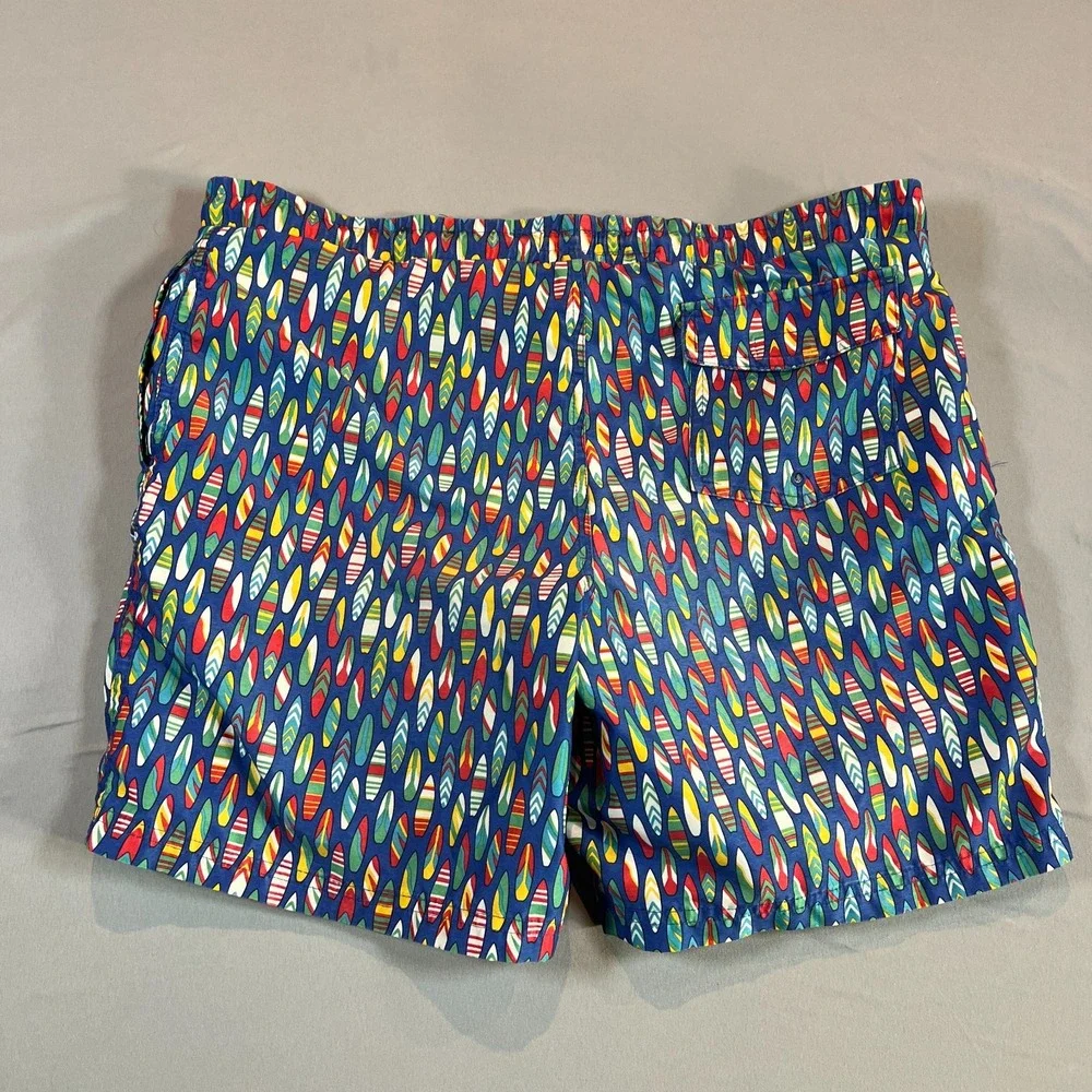 Club Room Swim Trunks Shorts Mens Medium Multicolor Geometric Mesh Quick Drying